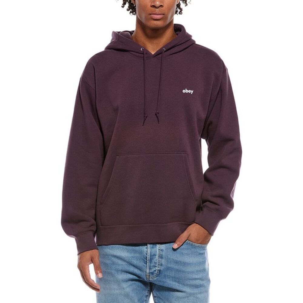 Obey Mens  Solid Hoodie, Purple